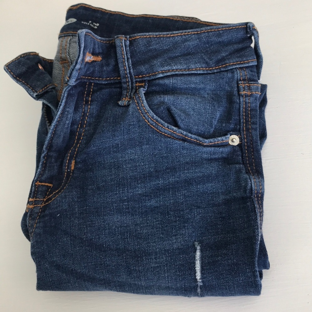 Old navy blue jeans